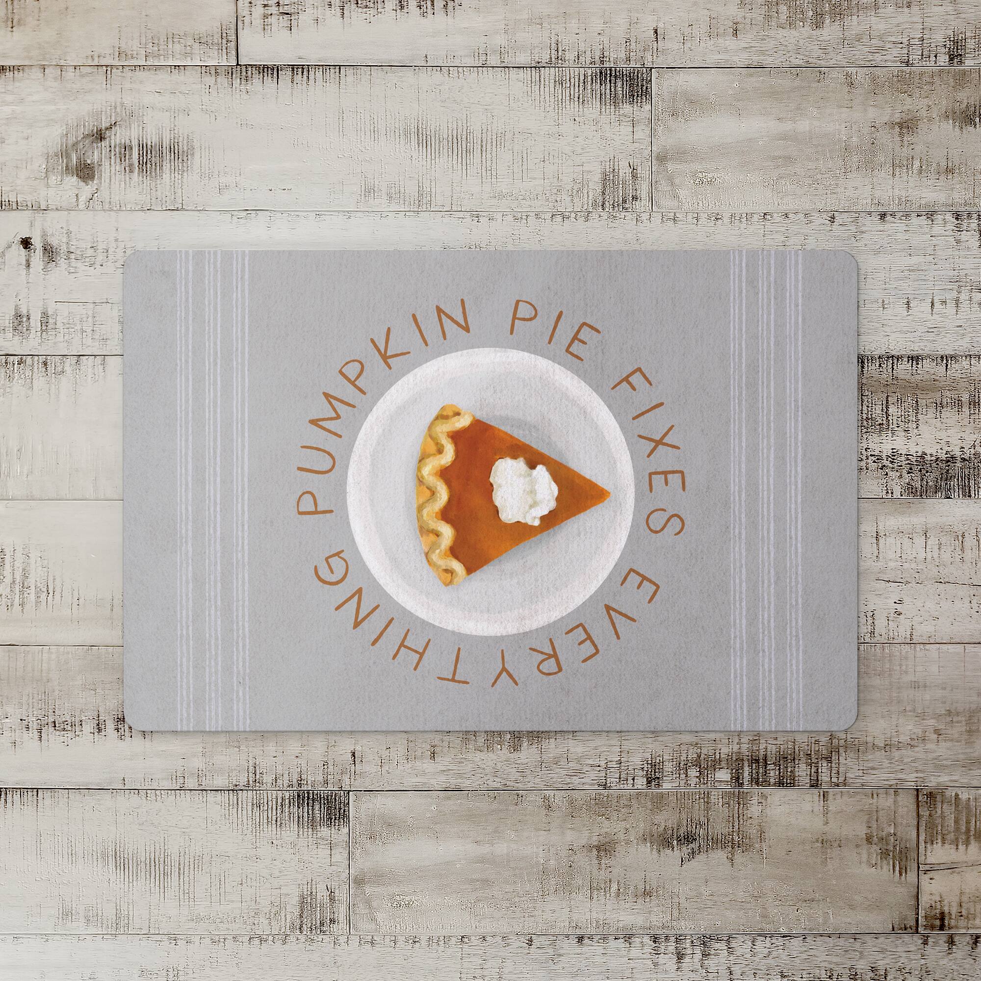 Pumpkin Pie Fixes Everything Floor Mat
